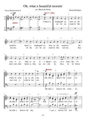 oh what a beautiful morning sheet music The sun rises in the east, painting the sky with hues of orange and pink, setting the tone for a day filled with potential and possibility.